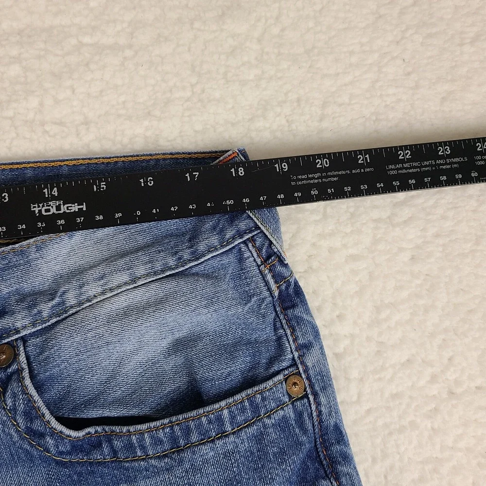 True Religion Jeans Mens 36x33 Blue Straight 100% Cotton‎ Medium Wash Denim